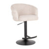 Richmond Draaibare Barstoel Nikki Bouclé - Crème (zithoogte 61-86cm) | Richmond Interiors