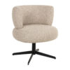Richmond Draaibare Eetkamerstoel Alexis Bouclé - Zand | Richmond Interiors