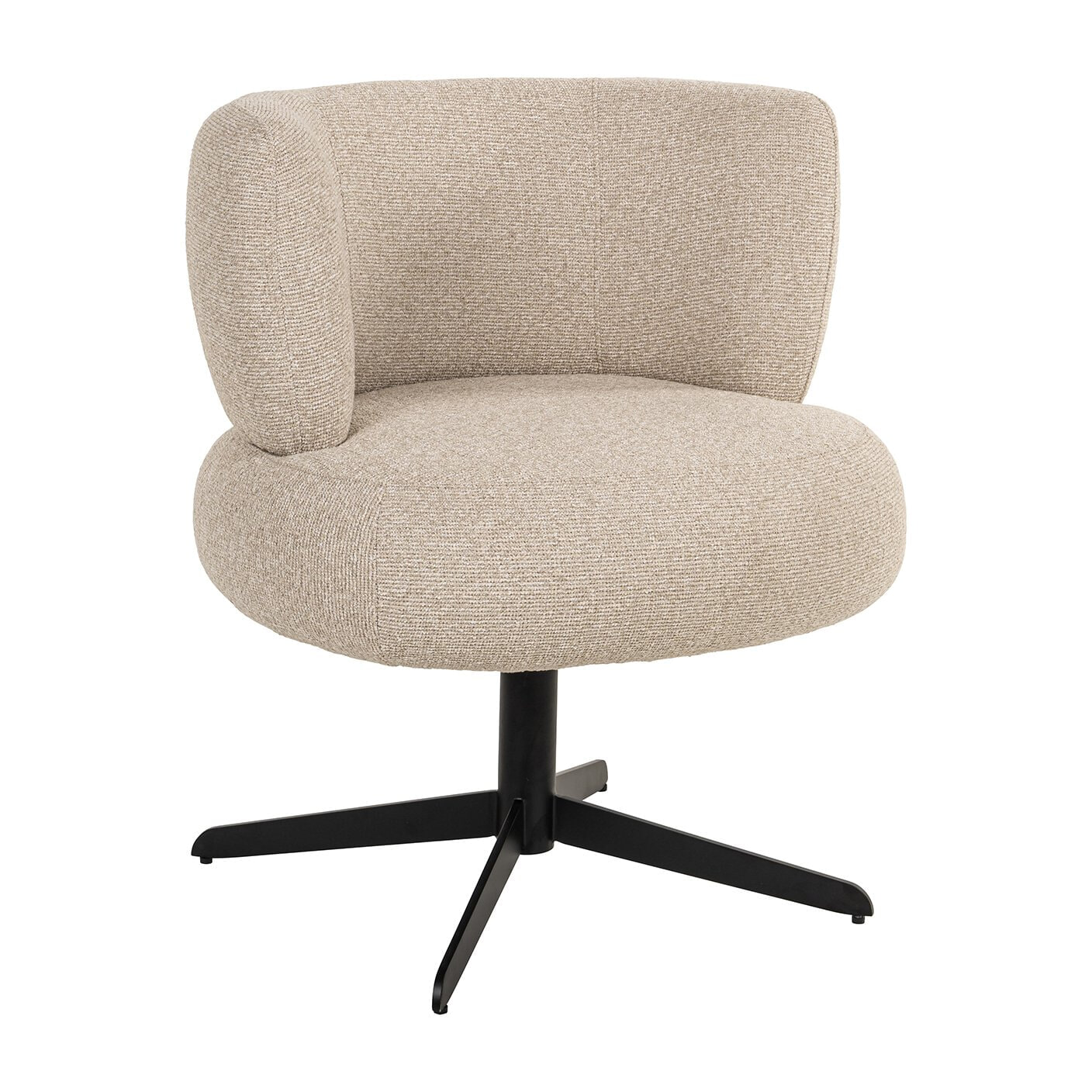 Richmond Draaibare Eetkamerstoel Alexis Bouclé - Zand | Richmond Interiors
