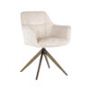 Richmond Draaibare Eetkamerstoel Aline Chenille - Wit | Richmond Interiors