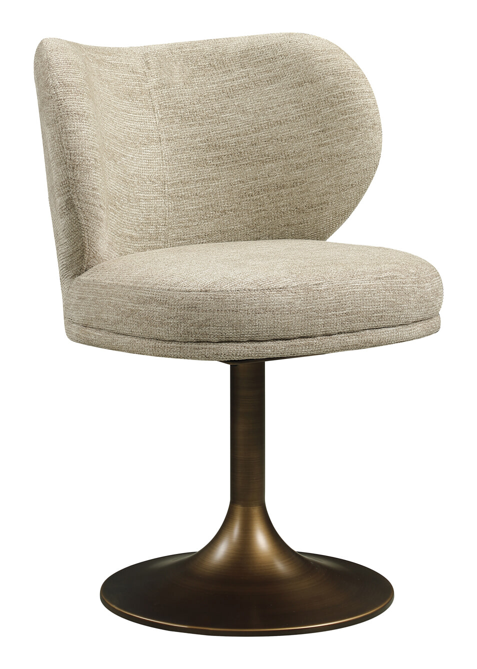 Richmond Draaibare Eetkamerstoel Amely Softweave stof - Naturel | Richmond Interiors