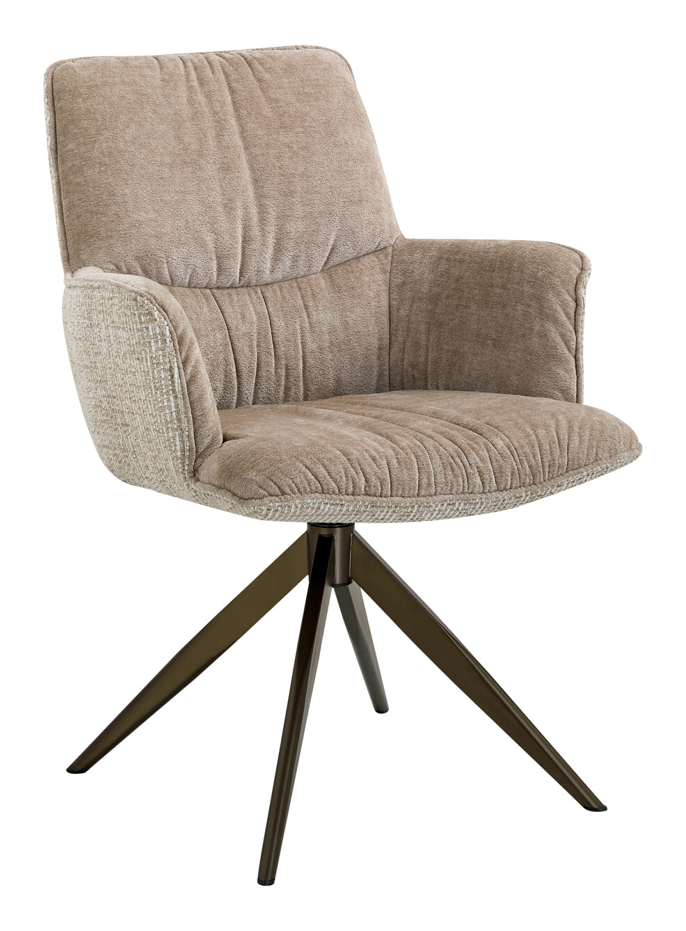 Richmond Draaibare Eetkamerstoel Chase Blockweave - Crème | Richmond Interiors