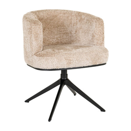 Richmond Draaibare Eetkamerstoel Cheyenne Lovely - Beige | Richmond Interiors