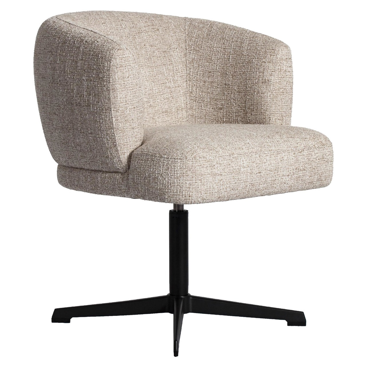 Richmond Draaibare Eetkamerstoel Dinan Tweed - Cream | Richmond Interiors