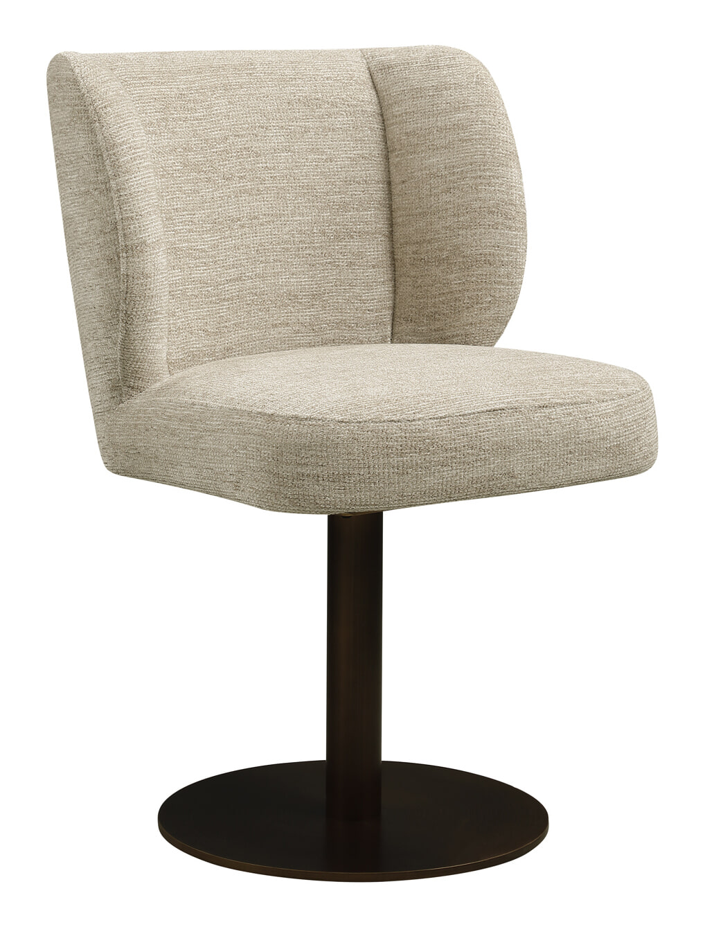 Richmond Draaibare Eetkamerstoel Fiona Softweave stof - Naturel | Richmond Interiors