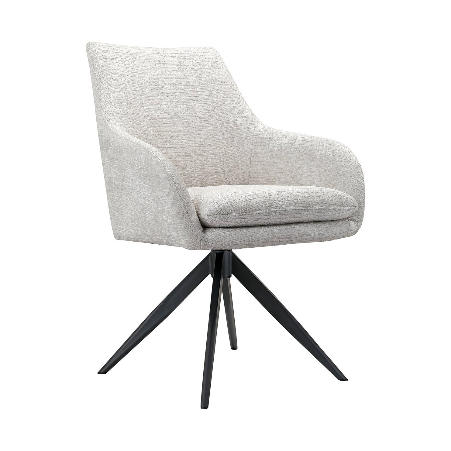 Richmond Draaibare Eetkamerstoel Lisonne Fusion stof - Crème | Richmond Interiors