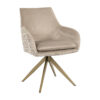 Richmond Draaibare Eetkamerstoel Lisonne Velvet en Trendy stof - Khaki/Naturel | Richmond Interiors
