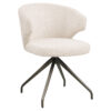 Richmond Draaibare Eetkamerstoel Milly Bouclé - Cream | Richmond Interiors
