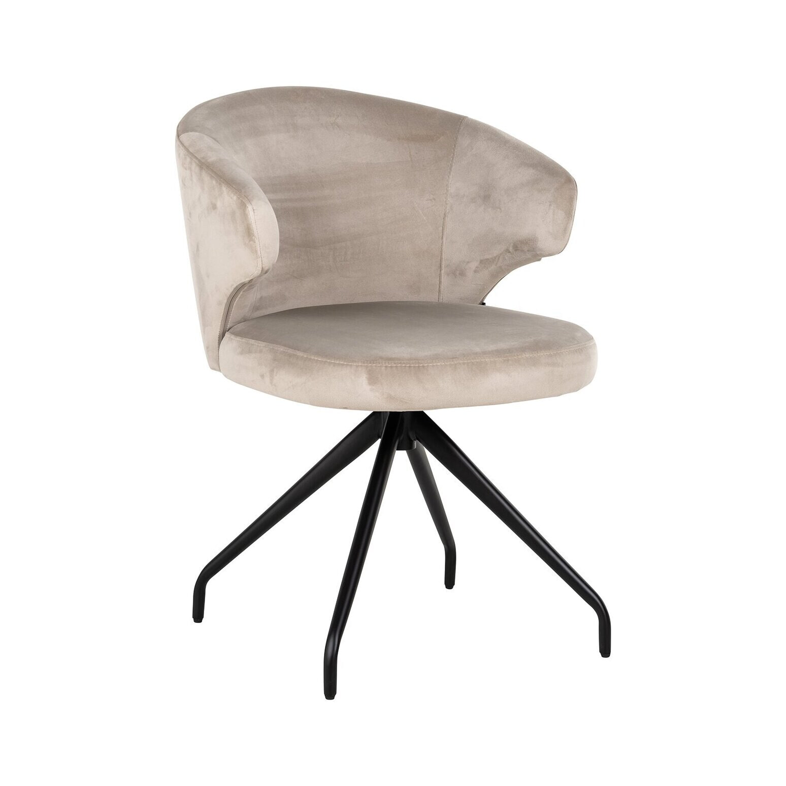 Richmond Draaibare Eetkamerstoel Milly Velvet - Khaki | Richmond Interiors