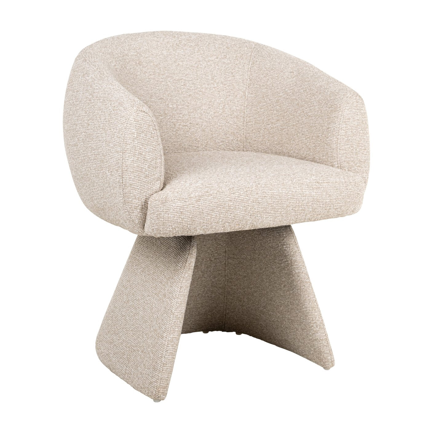 Richmond Draaibare Eetkamerstoel Quiriro Bouclé - Crème | Richmond Interiors