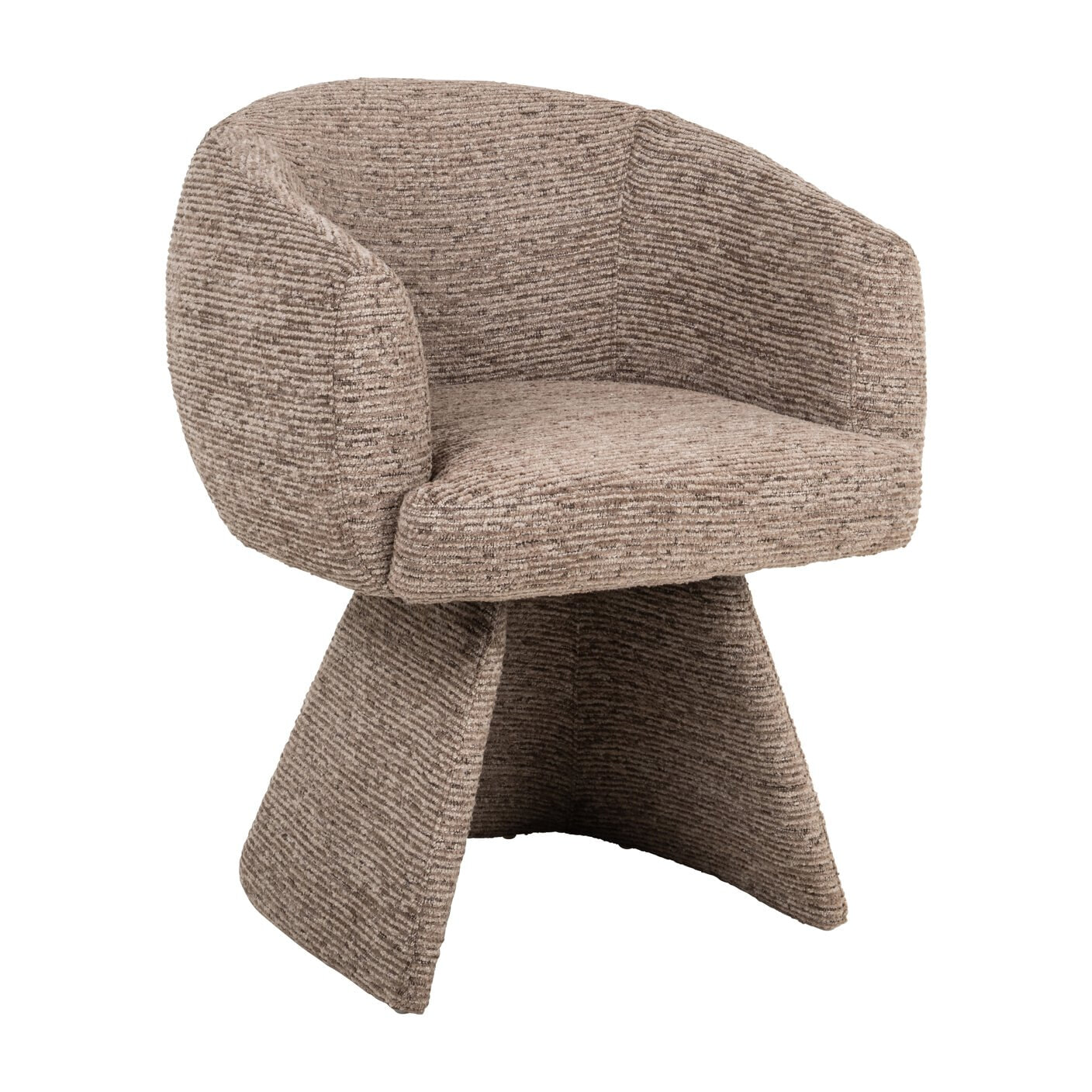 Richmond Draaibare Eetkamerstoel Quiriro Linear stof - Mocca | Richmond Interiors