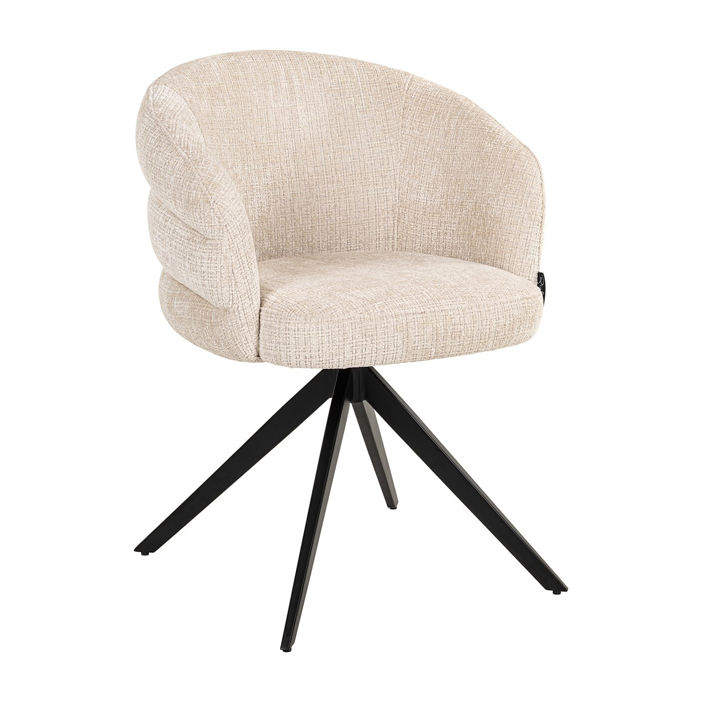 Richmond Draaibare Eetkamerstoel Serenity Chenille - Beige | Richmond Interiors