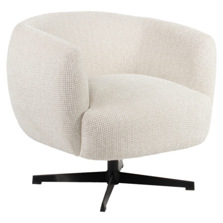Richmond Draaifauteuil Estelle Blockweave - Beige | Richmond Interiors