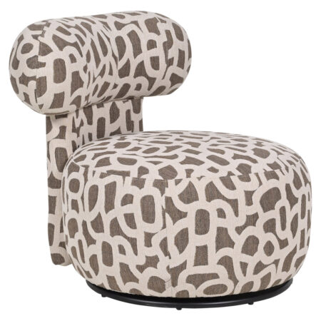 Richmond Draaifauteuil Kaya Weave - Brown | Richmond Interiors