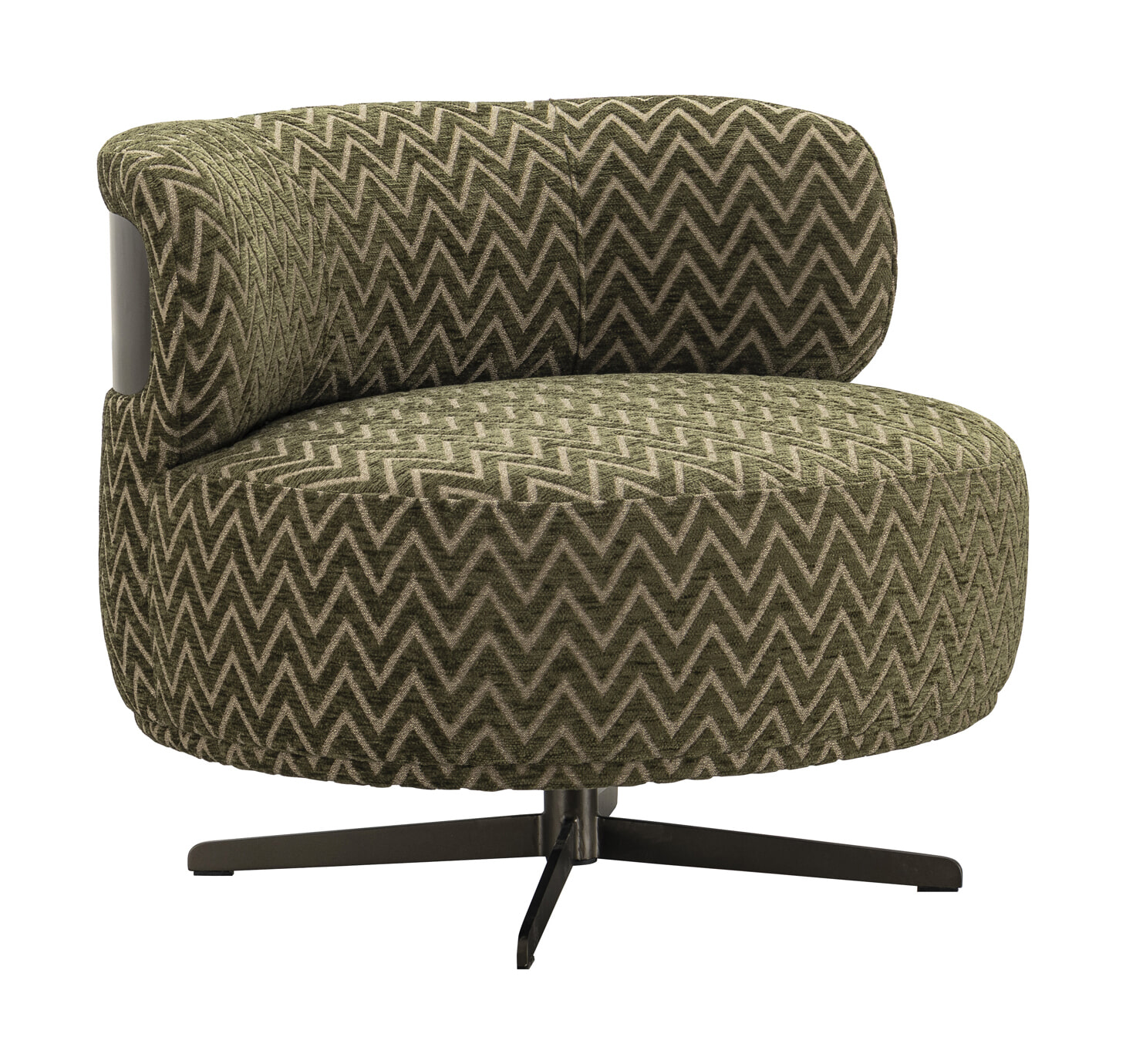 Richmond Draaifauteuil Lauren Chevron - Mosgroen | Richmond Interiors