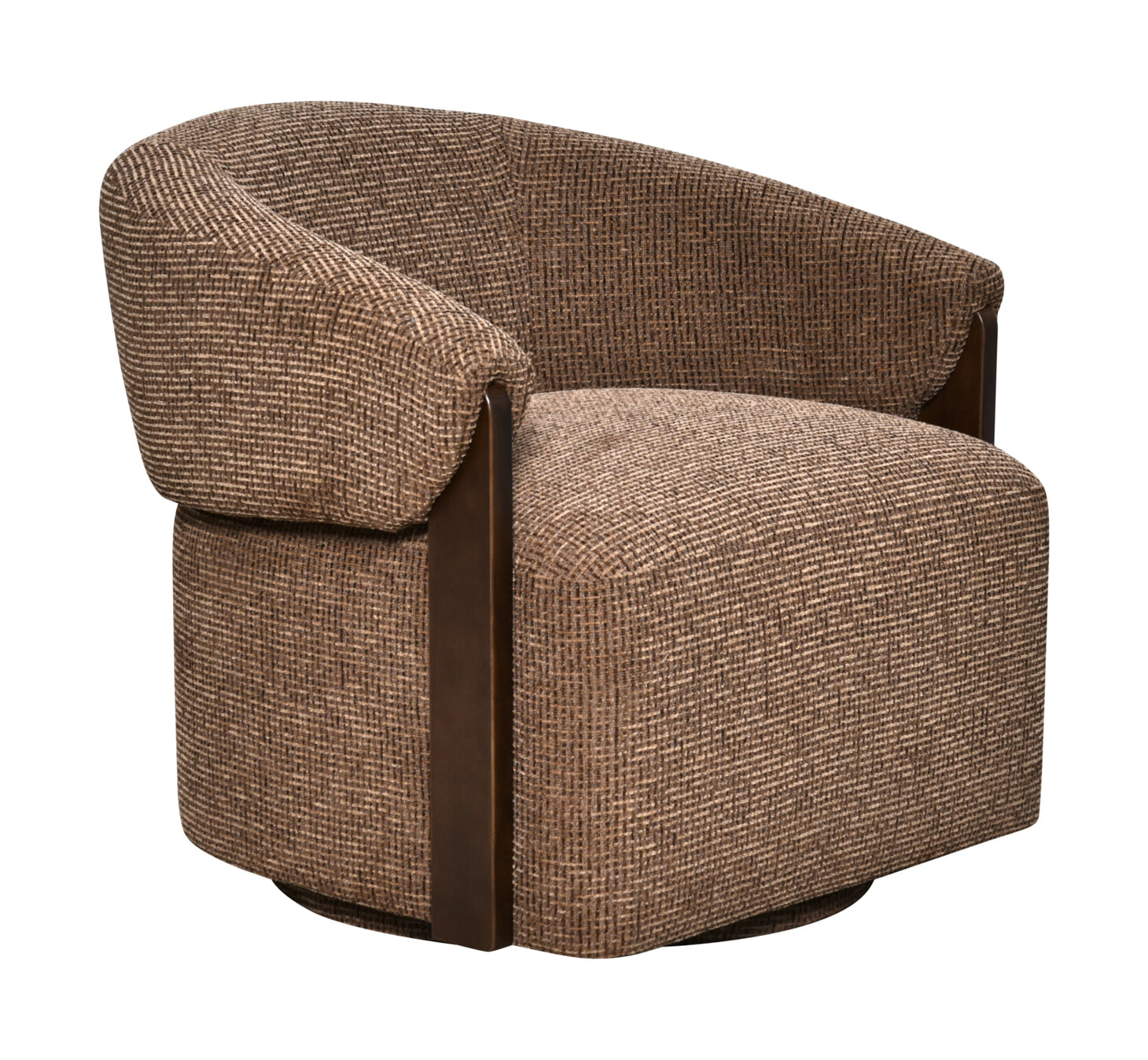 Richmond Draaifauteuil Marina Blockweave - Bruin | Richmond Interiors