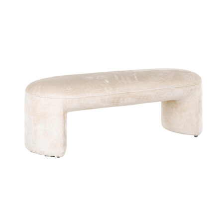 Richmond Eetkamerbank Fargo Chenille - Wit | Richmond Interiors