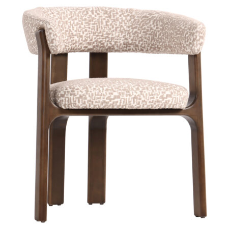 Richmond Eetkamerstoel Contigo Geo stof en hout - Natural | Richmond Interiors