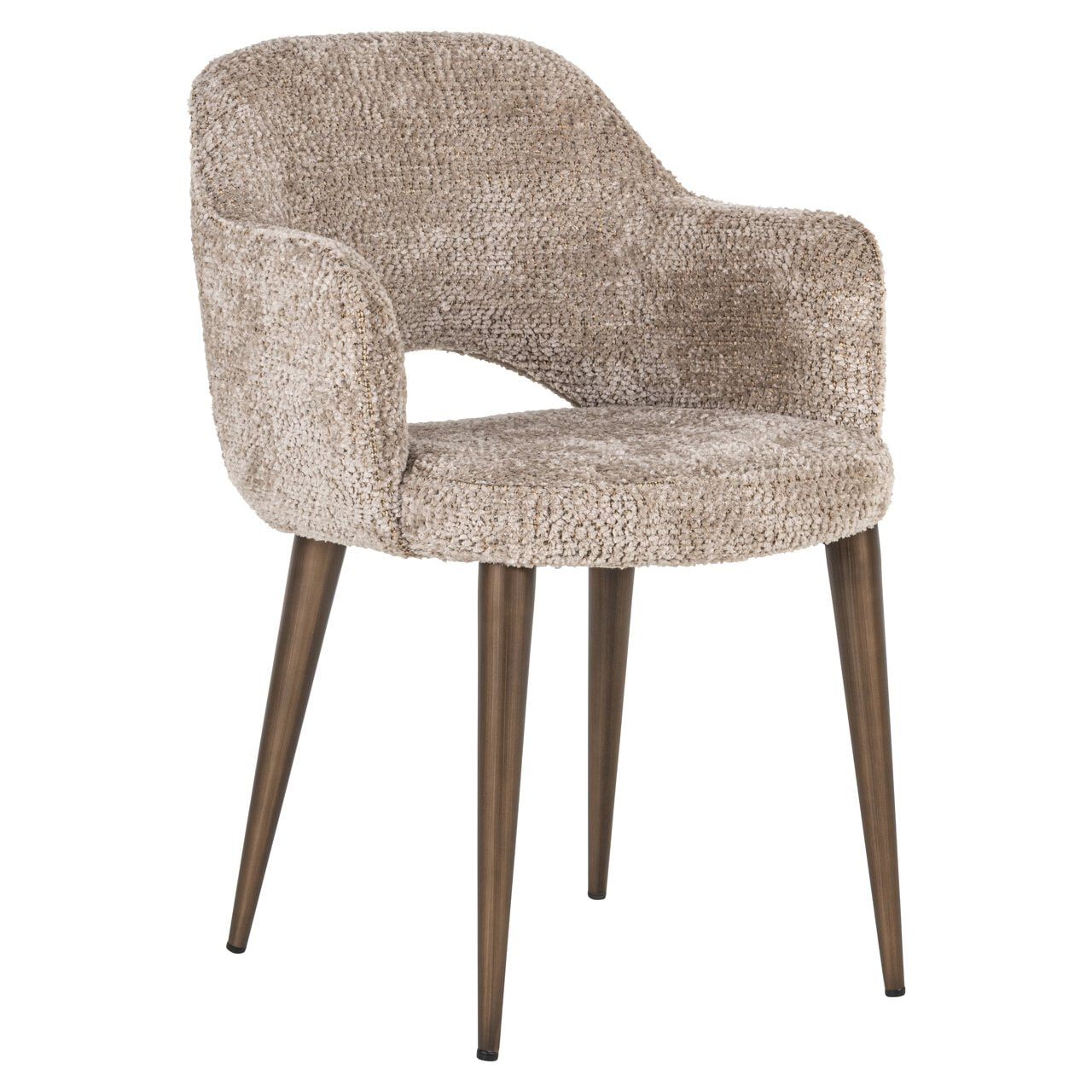 Richmond Eetkamerstoel Delphina Chenille - Naturel | Richmond Interiors