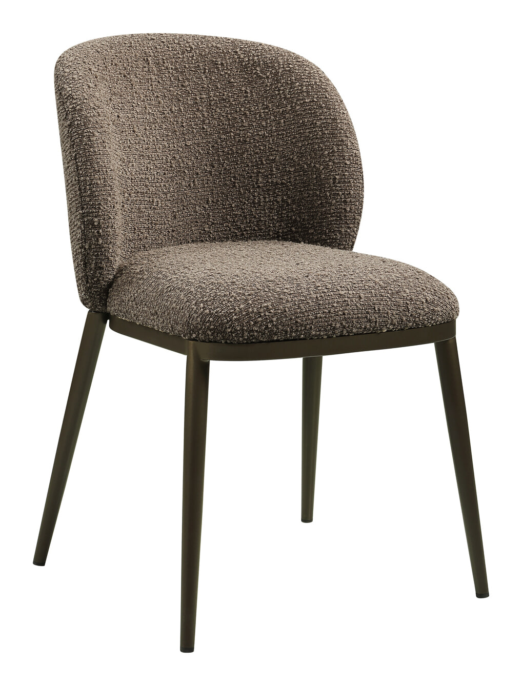 Richmond Eetkamerstoel Gandy Chunky stof - Bruin | Richmond Interiors
