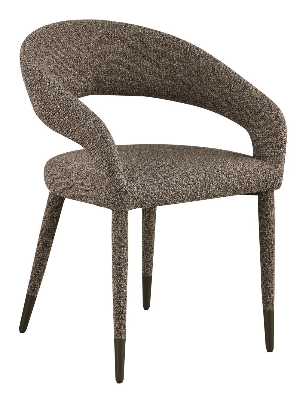Richmond Eetkamerstoel Gia Chunky stof - Bruin | Richmond Interiors