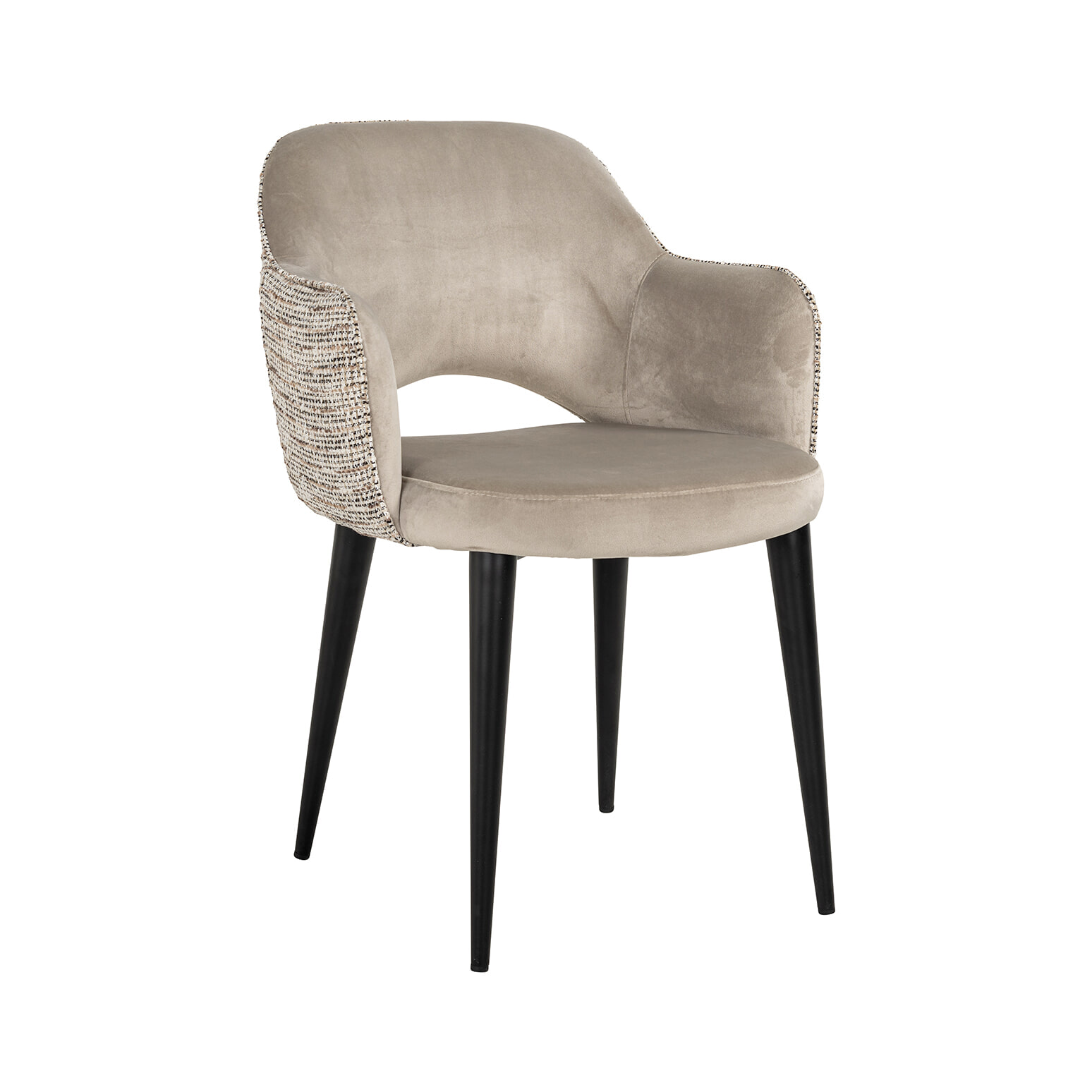 Richmond Eetkamerstoel Giovanna Velvet en stof - Khaki | Richmond Interiors