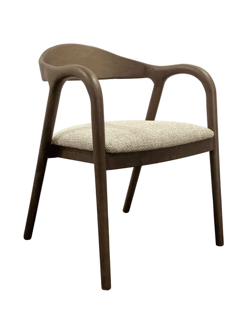 Richmond Eetkamerstoel Mihara Geweven stof en hout - Bruin | Richmond Interiors