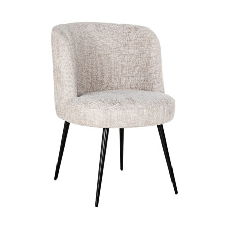 Richmond Eetkamerstoel Morton Chenille - Naturel | Richmond Interiors