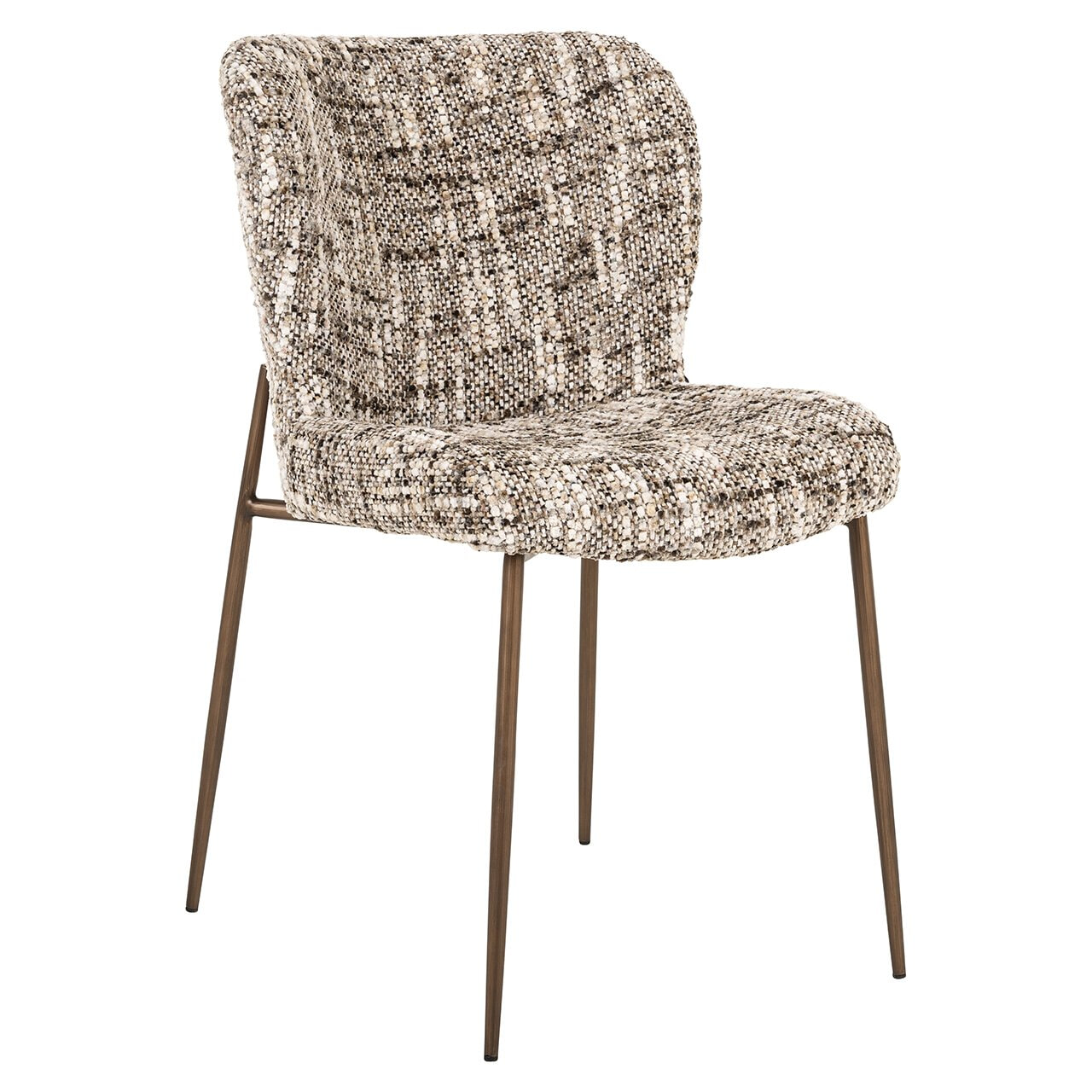 Richmond Eetkamerstoel Odarby Omara stof - Bruin | Richmond Interiors