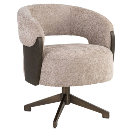 Richmond Eetkamerstoel Pollux Be Easy stof en eikenlook - Sand | Richmond Interiors