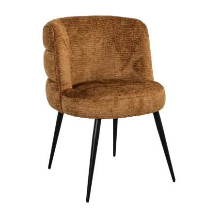 Richmond Eetkamerstoel Stella Chenille - Cognac | Richmond Interiors