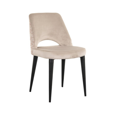 Richmond Eetkamerstoel Tabitha Velvet en stof - Khaki/Rose | Richmond Interiors