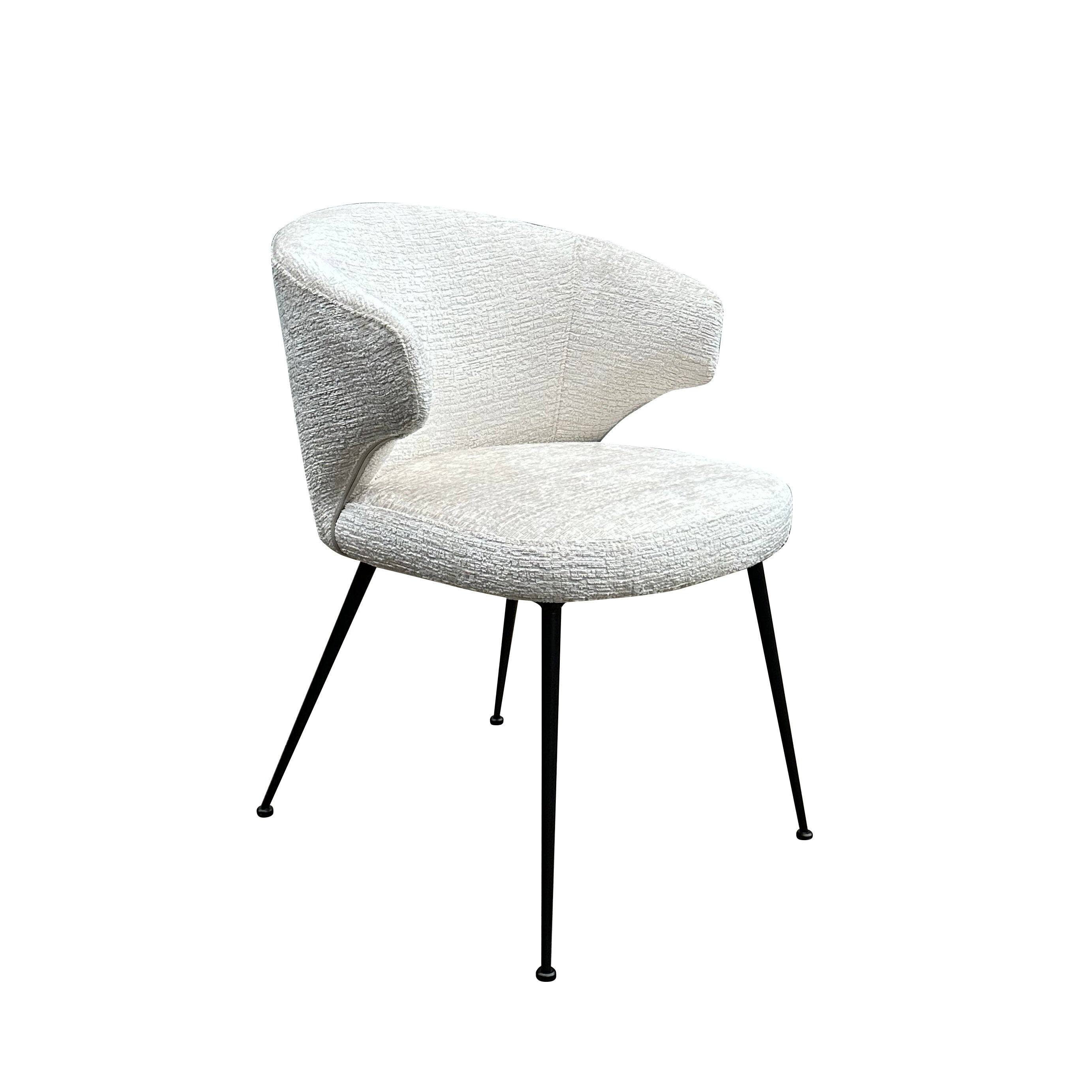 Richmond Eetkamerstoel Xandra Chenille - Crème | Richmond Interiors