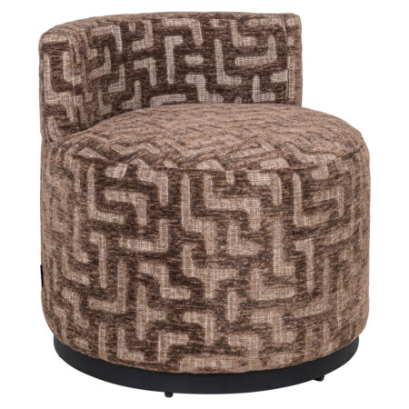Richmond Fauteuil Franny Labyrinth - Bruin | Richmond Interiors