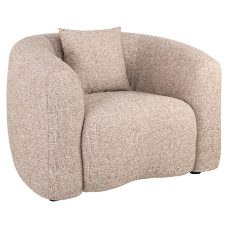 Richmond Fauteuil Luxandra Tweed stof - Sand | Richmond Interiors