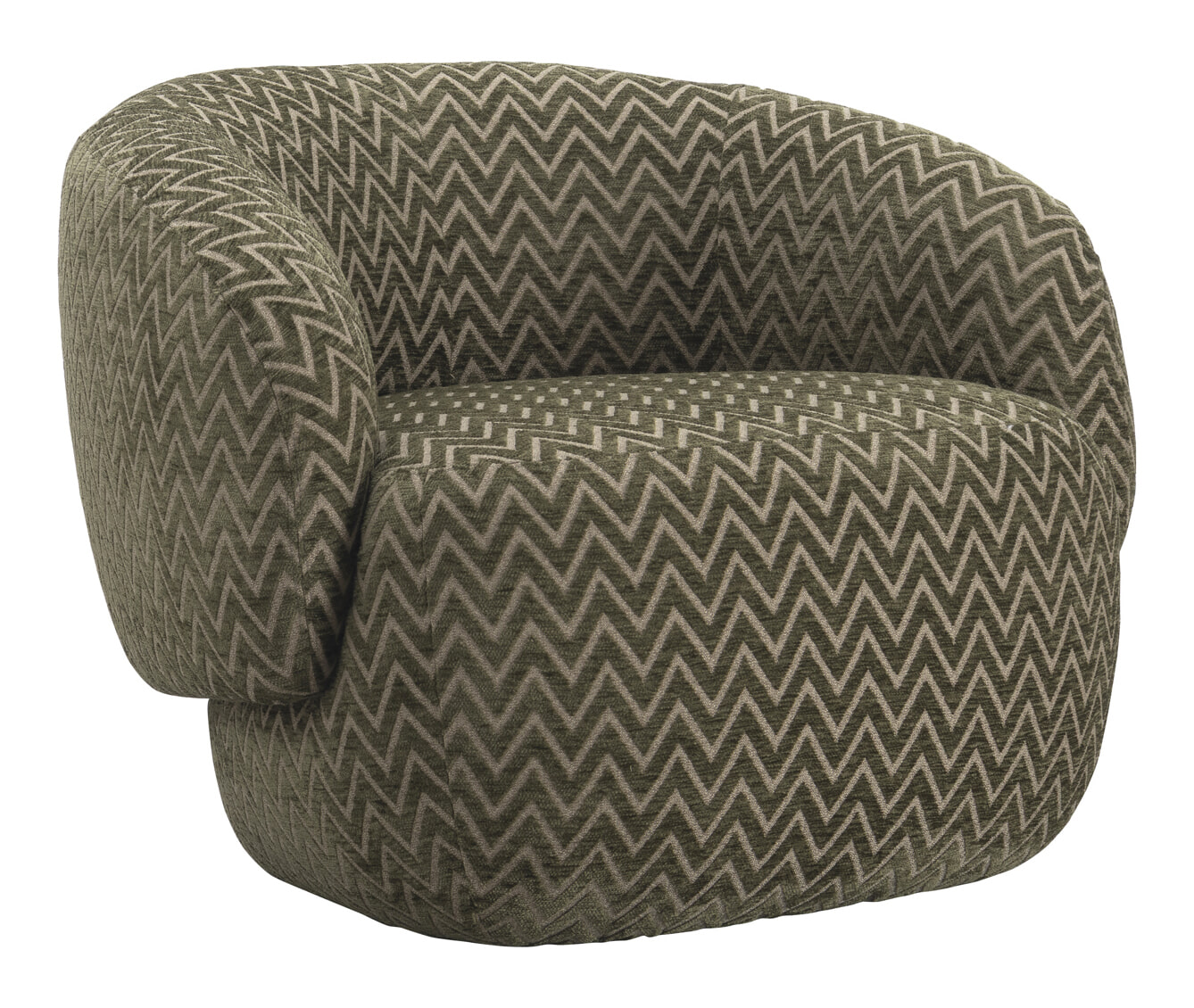 Richmond Fauteuil Milano Chevron stof - Mosgroen | Richmond Interiors
