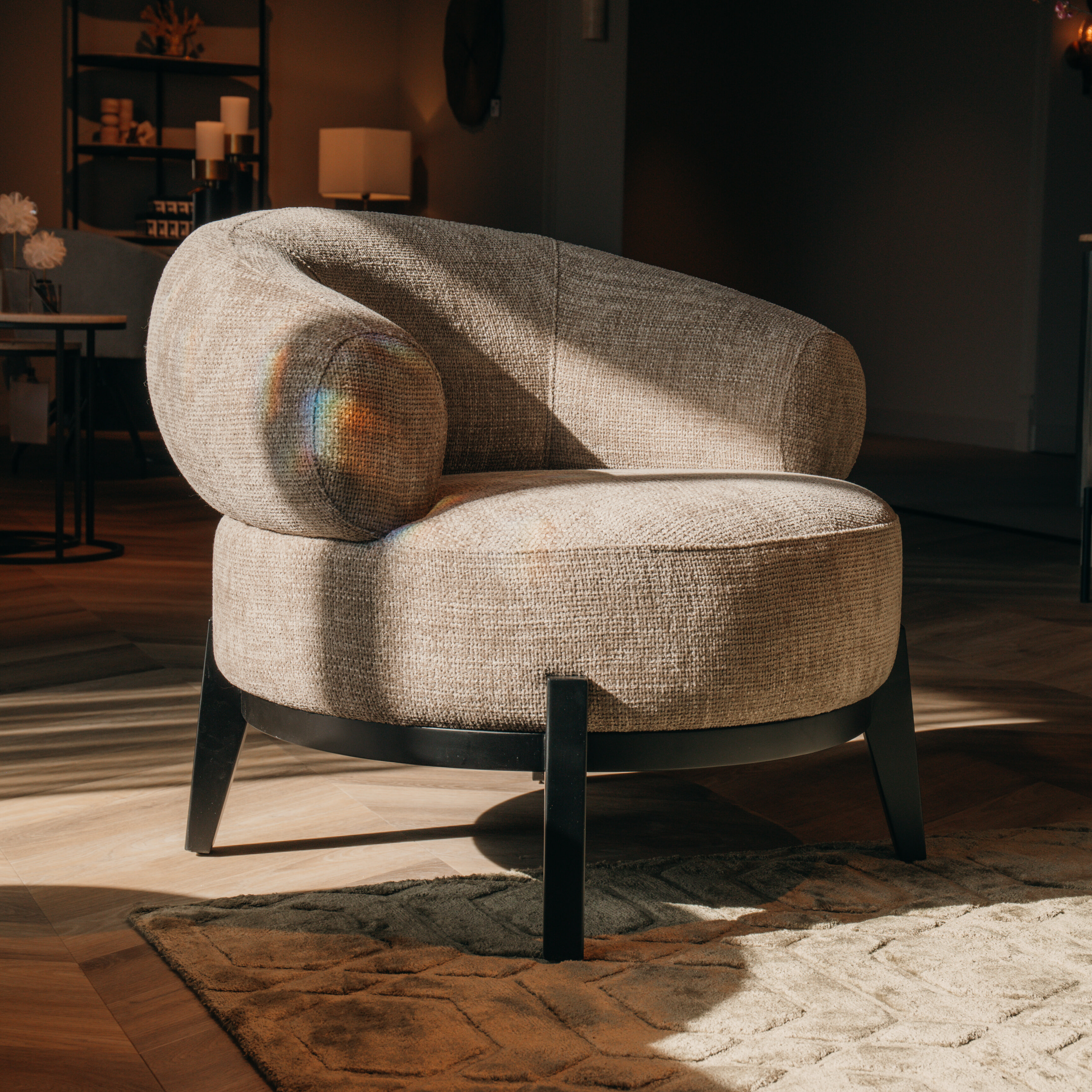 Richmond Fauteuil Montana Chenille - Desert | Richmond Interiors