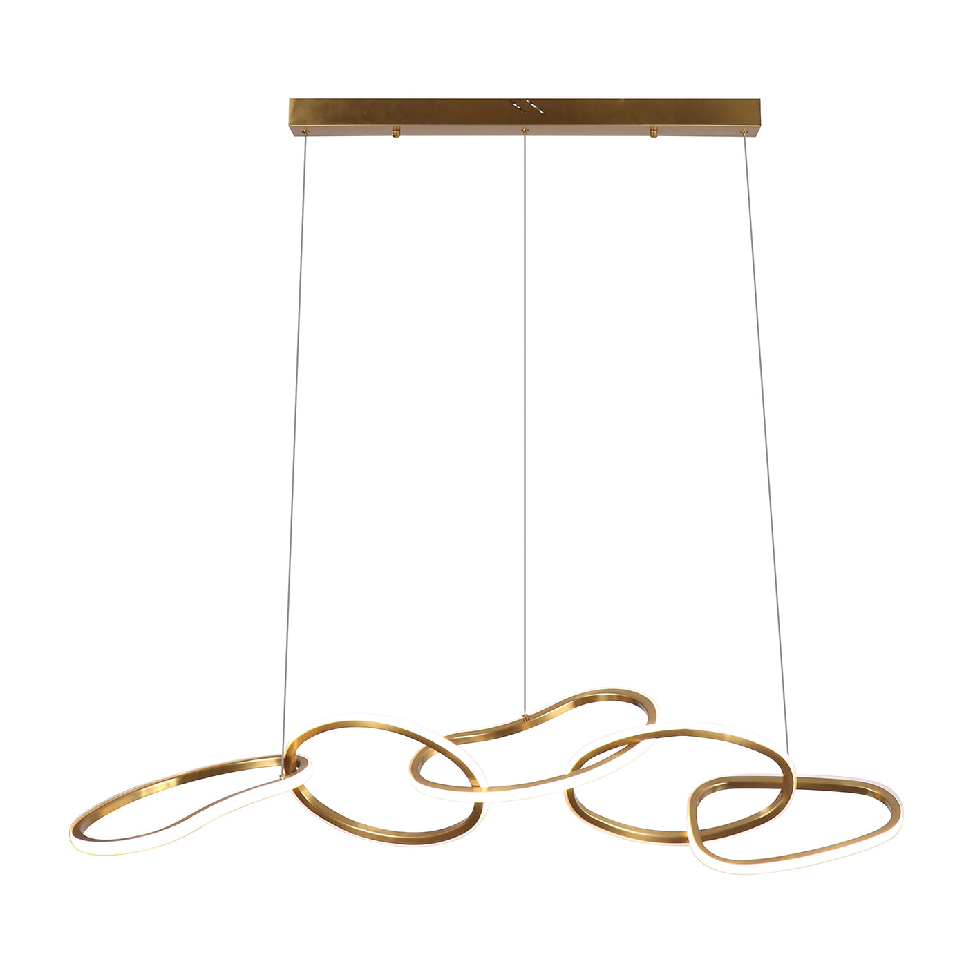 Richmond Hanglamp Flyn LED 125cm - Brushed Gold | Richmond Interiors
