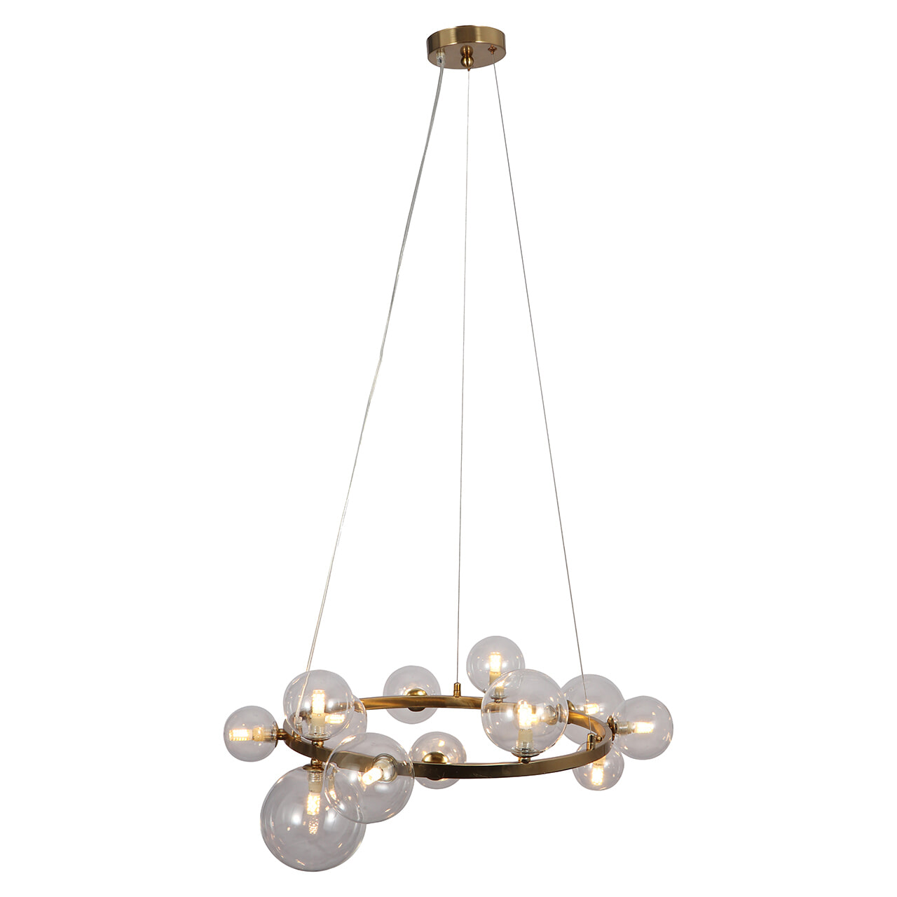 Richmond Hanglamp Yosie 13-lamps - Brushed Gold | Richmond Interiors