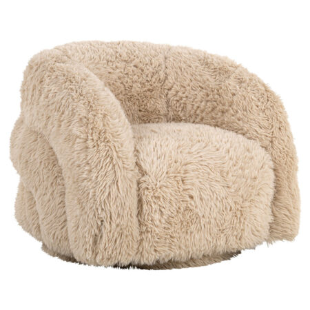Richmond Kids Draaifauteuil Lenny Fluffy - Zand | Richmond Interiors