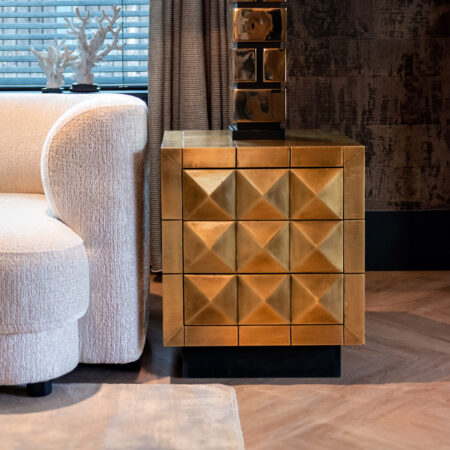 Richmond Ladekast/Nachtkastje Collada - Goud | Richmond Interiors