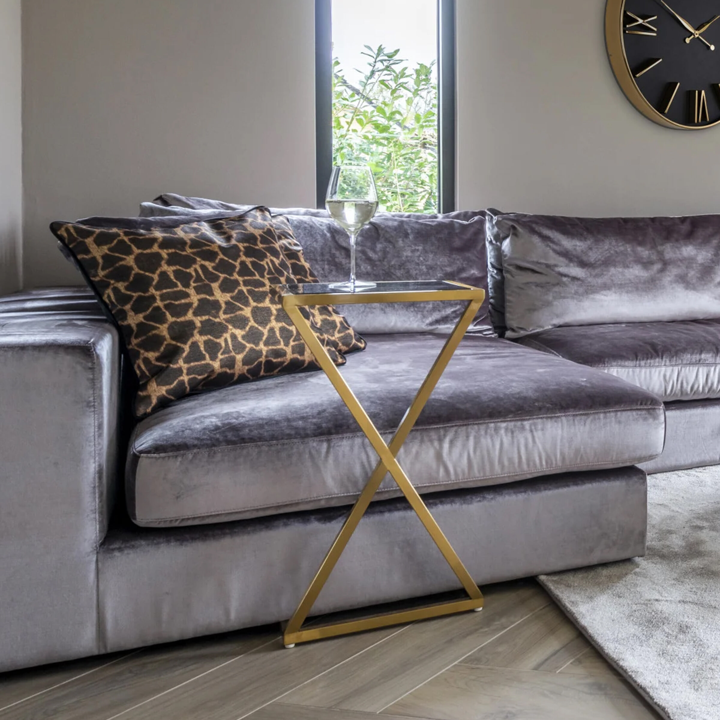 Richmond Laptoptafel Paramount - Goud - Vierkant | Richmond Interiors