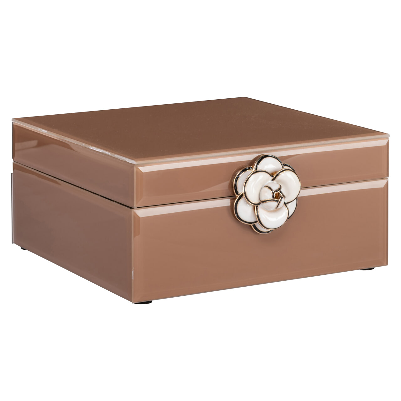 Richmond Opbergdoos Floral 18cm - Bruin | Richmond Interiors