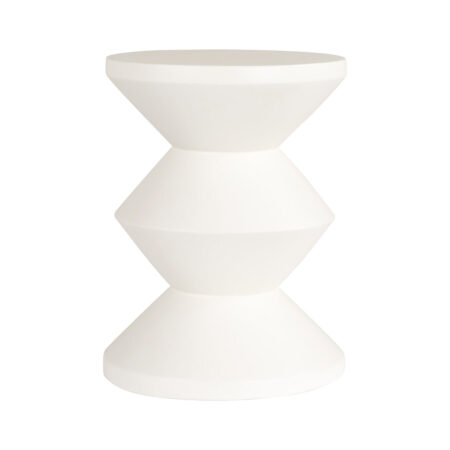 Richmond Ronde Bijzettafel Bloomstone 35cm - Wit | Richmond Interiors