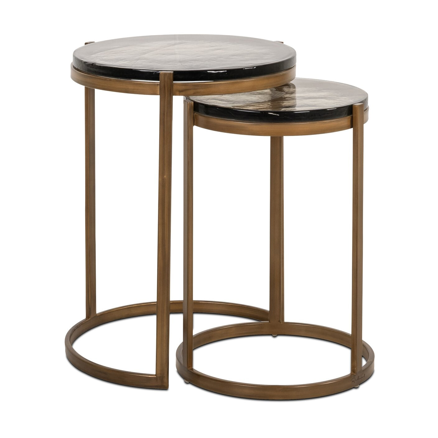 Richmond Ronde Bijzettafel Cleo Gegoten glas en ijzer