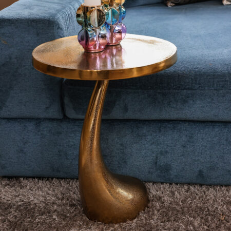 Richmond Ronde Bijzettafel Dolphin 45cm - Goud | Richmond Interiors