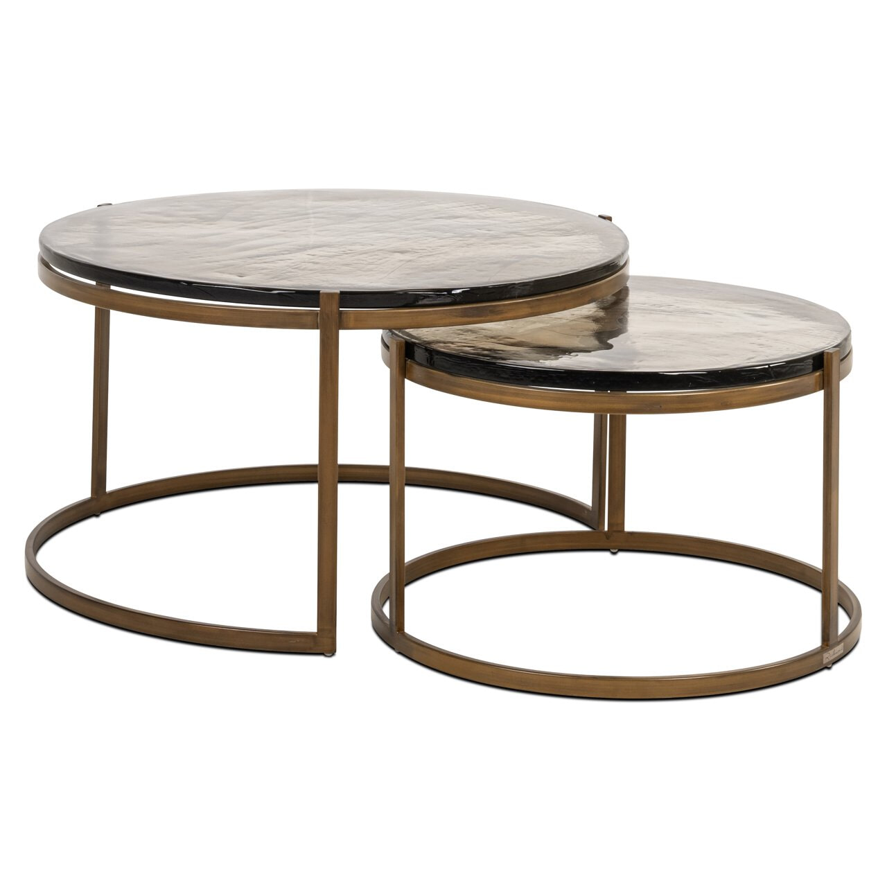 Richmond Ronde Salontafel Cleo Gegoten glas en ijzer