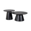 Richmond Ronde Salontafel Jazz Set van 2 stuks - Zwart | Richmond Interiors
