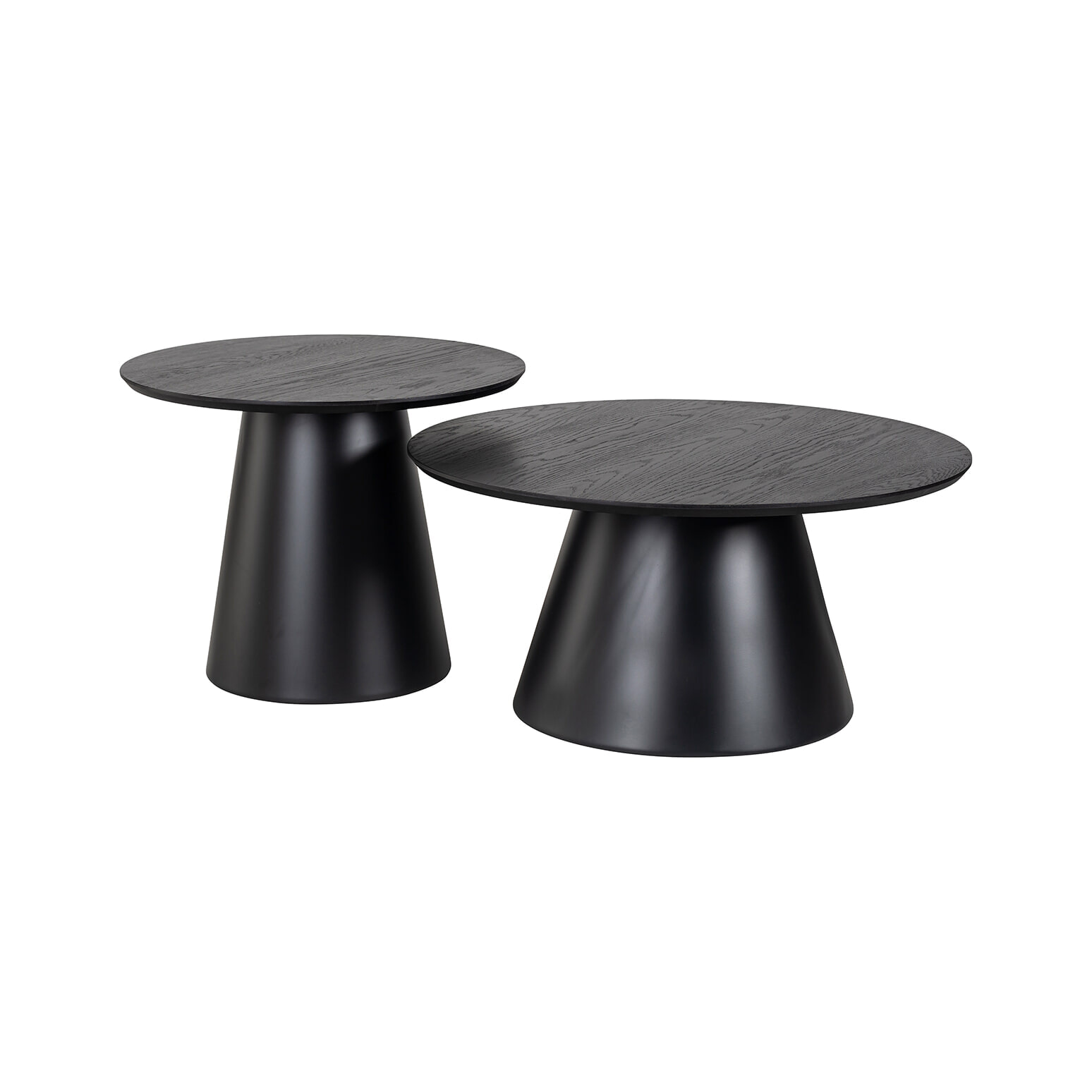 Richmond Ronde Salontafel Jazz Set van 2 stuks - Zwart | Richmond Interiors