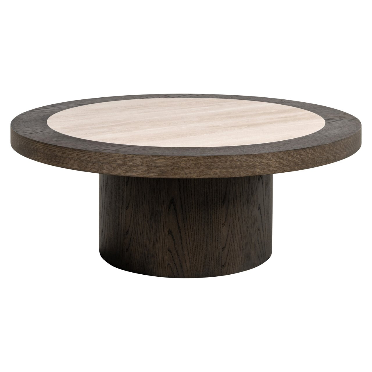 Richmond Ronde Salontafel Nando Travertinlook en eiken